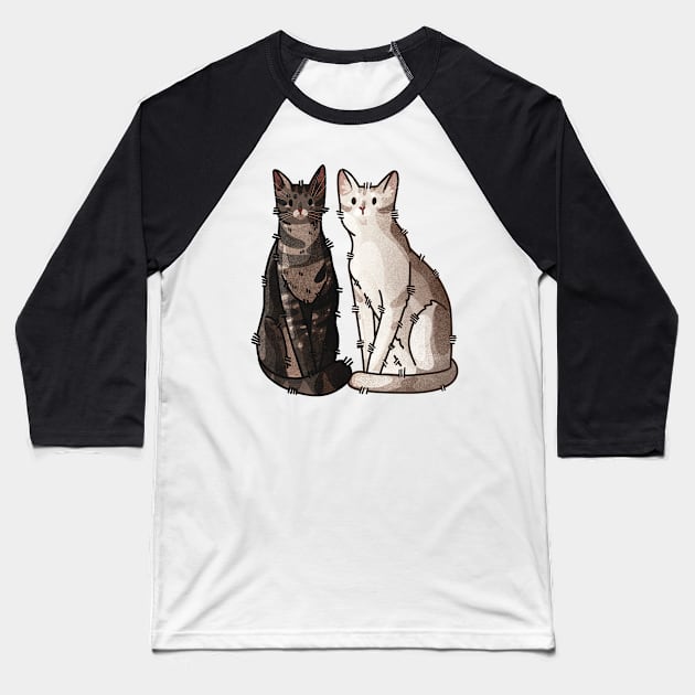 Two Singapura Cats Baseball T-Shirt by Feline Emporium